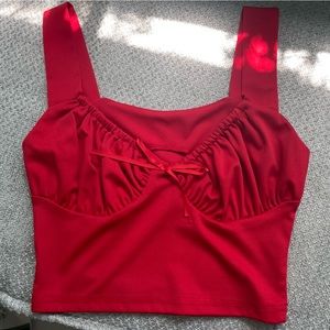 Flattering Red Crop Top
